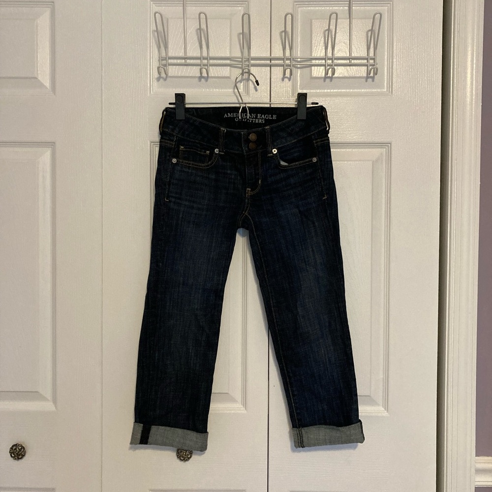 American eagle artist crop jeans size 0